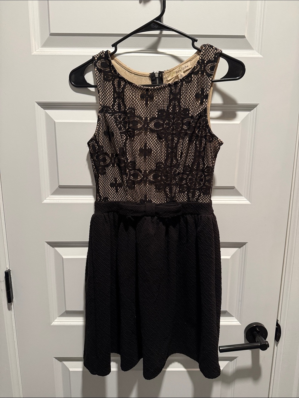 Black Lace Overlay Dress